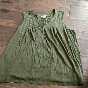 Time & tru - flowy olive green tank - XXXL